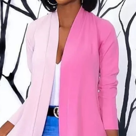 New Sizes Duster Cardigan Kimono Pink - Picture 4 of 8